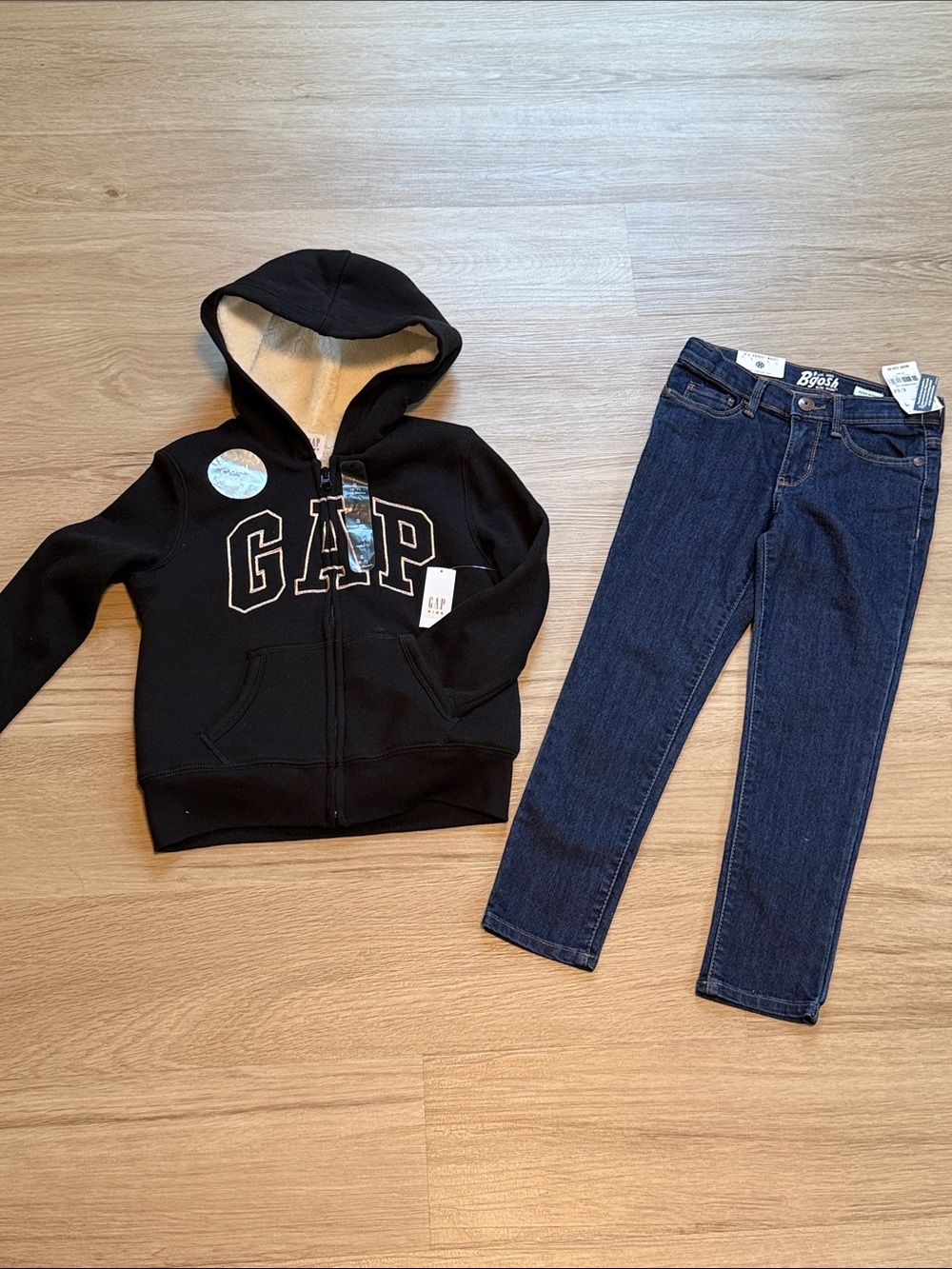 GAP Kids Logo Sherpa Hoodie and Jeans